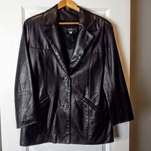Damselle New York Classic Black Leather Jacket